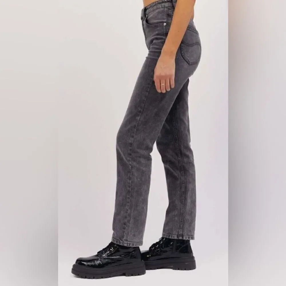 Lee x Daydreamer Women's High Rise 90’s Straight leg Jeans washed black NWT 28